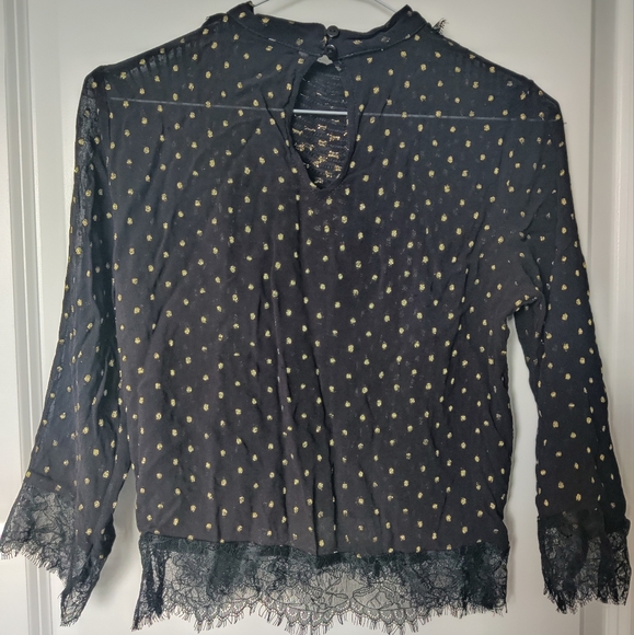 Topshop semi sheer blouse - Picture 2 of 7